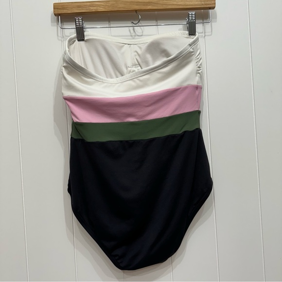 Kate Spade Women's Colorblocked Strapless One Piece Swimsuit Bathing Suit Size S - Picture 6 of 12
